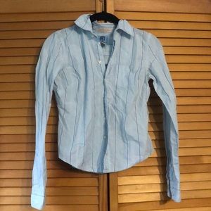 nwot Abercrombie button down blue stripes xs